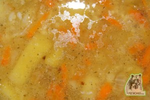 Кулинарный рецепт суп-пюре с курицей в сухарях